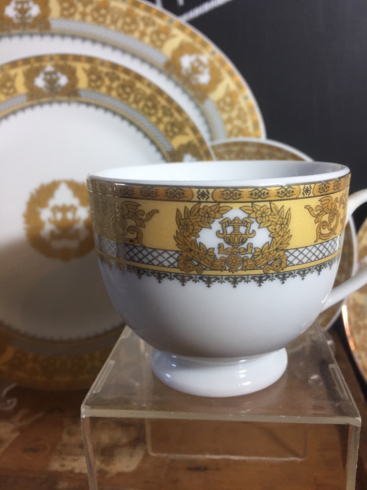 Savoy Home China Laurels Yellow, Gold & Grey SVH2 Sold by Piece eBay