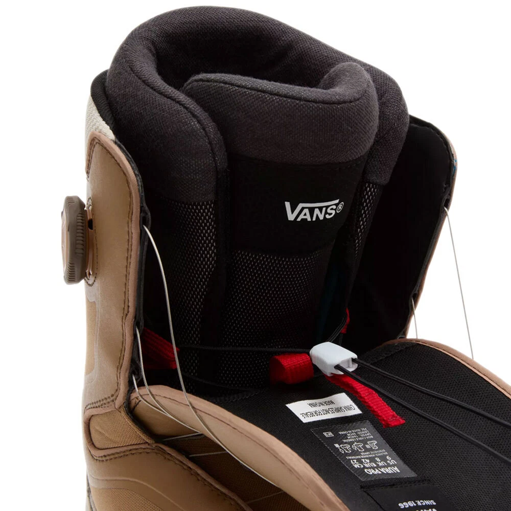 Vans Aura Pro BOA scarpe da snowboard uomo snowboard stivali marroni NUOVE