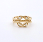 14k Gold Natural Diamond Engagement Ring Enhancer Insert Wedding Band ...