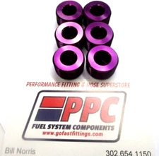 Pipe Plugs 3/8" NPT Aluminum w/ allan head  purple anodized Aluminum 6 per pk