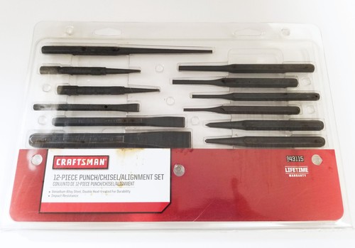 USA Craftsman Center Pin/Punch/Chisel/Alignment Set, 12pcs, NOS Sears ...