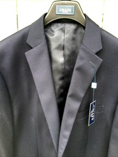 NWT Navy Chaps 48 Regular 70 wool 30 polyester Two Button blazer Retail 175.00