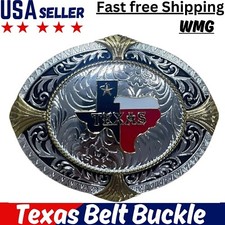 Texas State Belt Buckle Flag Cowboy Rodeo Western Fashion Star Hebillas Vaqueras