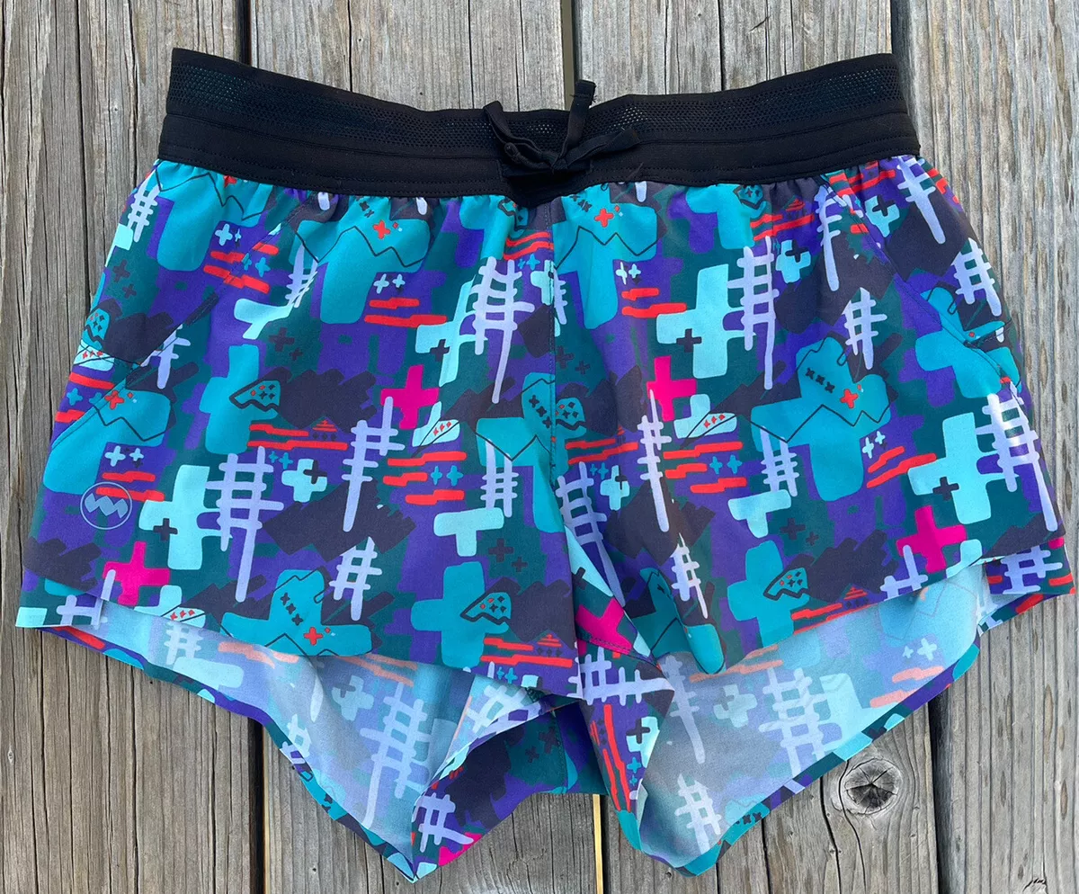 Patterned sales running shorts