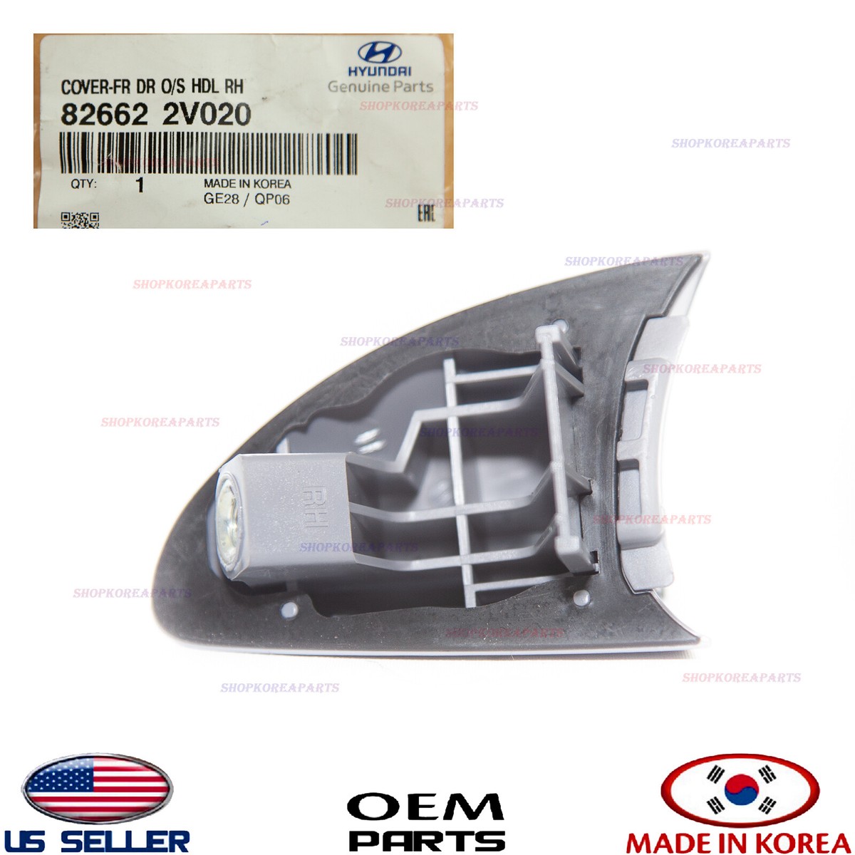 Hyundai OEM 12-17 Veloster Front Door-cover Right 826622V020 for