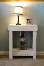Reclaimed Wood Rustic Accent End Table Nightstand – 22”L x 14”W x 26”H