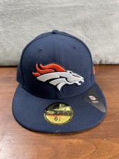 New Era NFL Denver Broncos 59Fifty Mens Fitted Hat Cap Size 6 7/8 Small