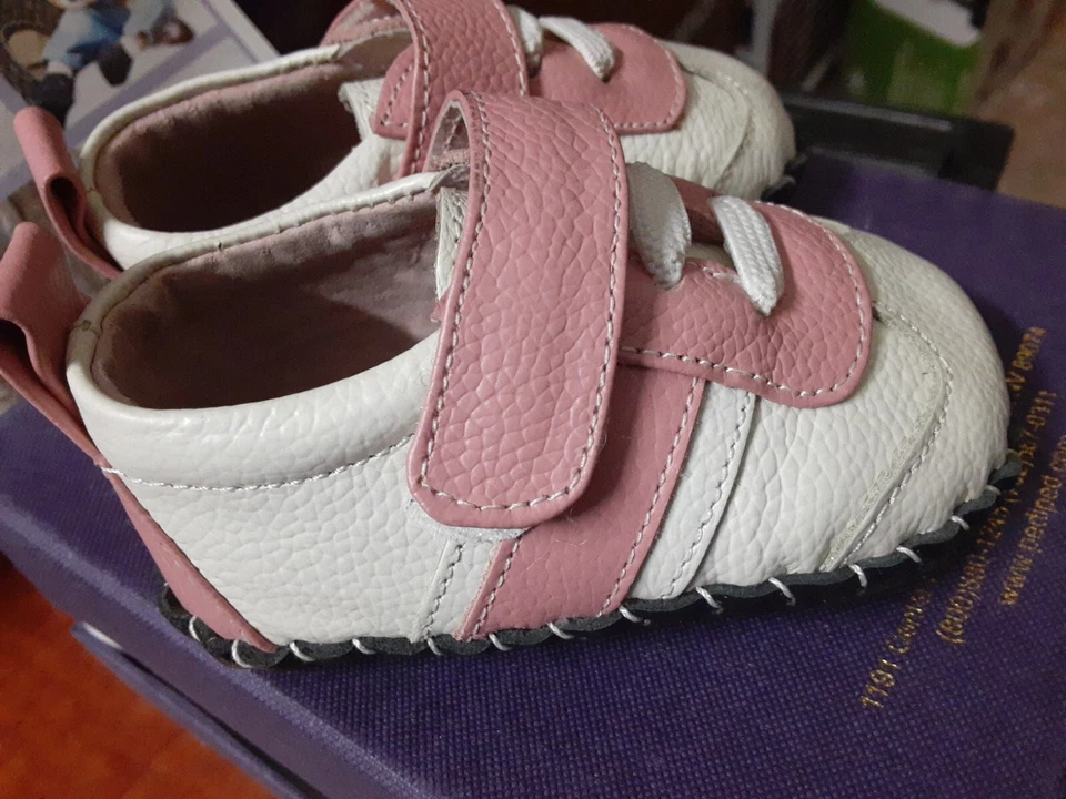 Pediped оригиналы Kaylie белый розовый Snea детской кроватки туфли размер (0-6 месяцев) новый  - Изображение 2 из 4