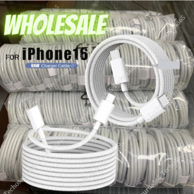  For iPhone 15 16 Pro USB-C to USB-C Cable Fast Charger Lot Type C Charging Cord