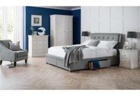 Julian Bowen Fullerton 4 Drawer Fabric Upholstered Bed 4FT6 Double 5FT King Size