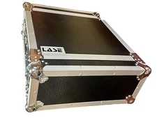 LASE Pro 4U Space 20" Deep ATA Style Amp Rack Flight Case Chrome Finish