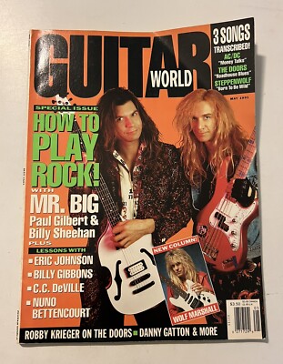 GUITAR WORLD MAGAZINE - MAY 1991 - MR. BIG - ROBBY KRIEGER - DANNY GATTON