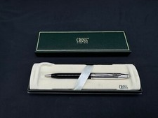 Cross Century II Ballpoint Pen w/Box, Sterling Silver Black Lacquer 462WG-5