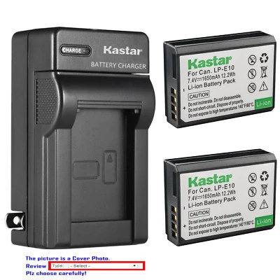 Kastar Battery Wall Charger for Canon LP-E10 LC-E10 & Canon EOS Rebel T3 Camera