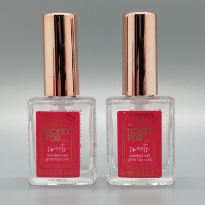 2x Essence: Ticket for... Sweets Scented Nail Gloss Top Coat - 2x 10 ml