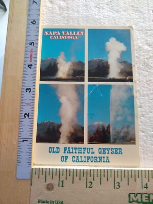 #ad Postcard Old Faithful Geyser of California USA $9.09