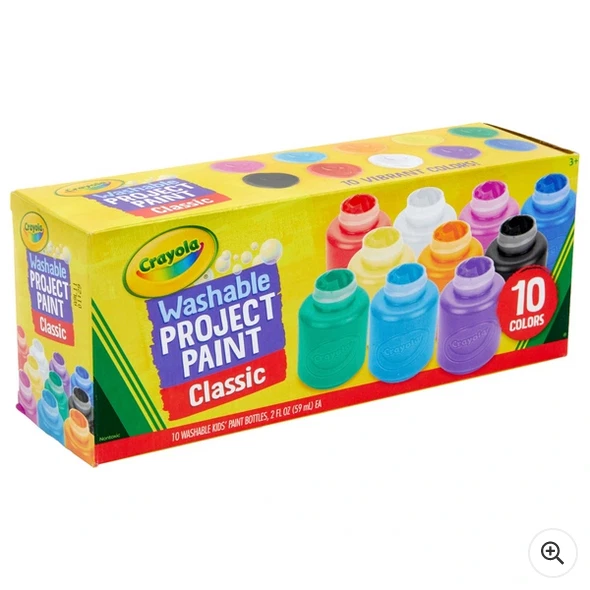 Crayola 10 macetas de pintura clásica lavables para niños Foto 3 de 4