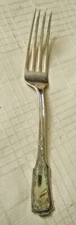 FRANK W SMITH STERLING SILVER 7” FORK LINCOLN K ENGRAVED NO MONO