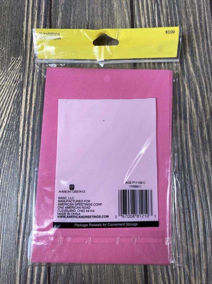 Розовые синие кексы American Greetings An Invitation 10 с конвертами - Изображение 2 из 2