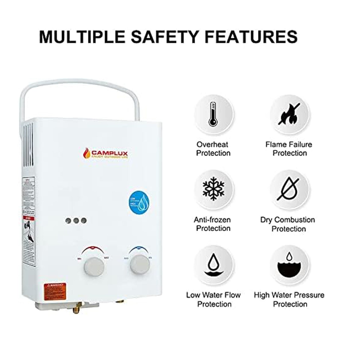 Camplux Tankless Gas Water Heater w/ 5L Pump Hose On Demand Instant Hot  Camping | eBay
