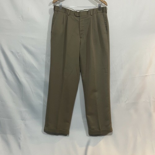 George Mens Khaki Regular Fit Pleated 