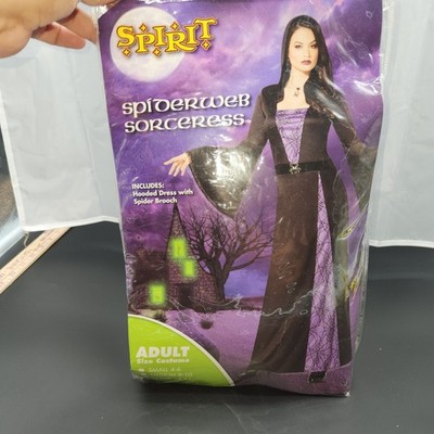 NEW Adult Sz XL (14/16) Mystic Magical Spider Web Sorceress  Witch Robe Costume 