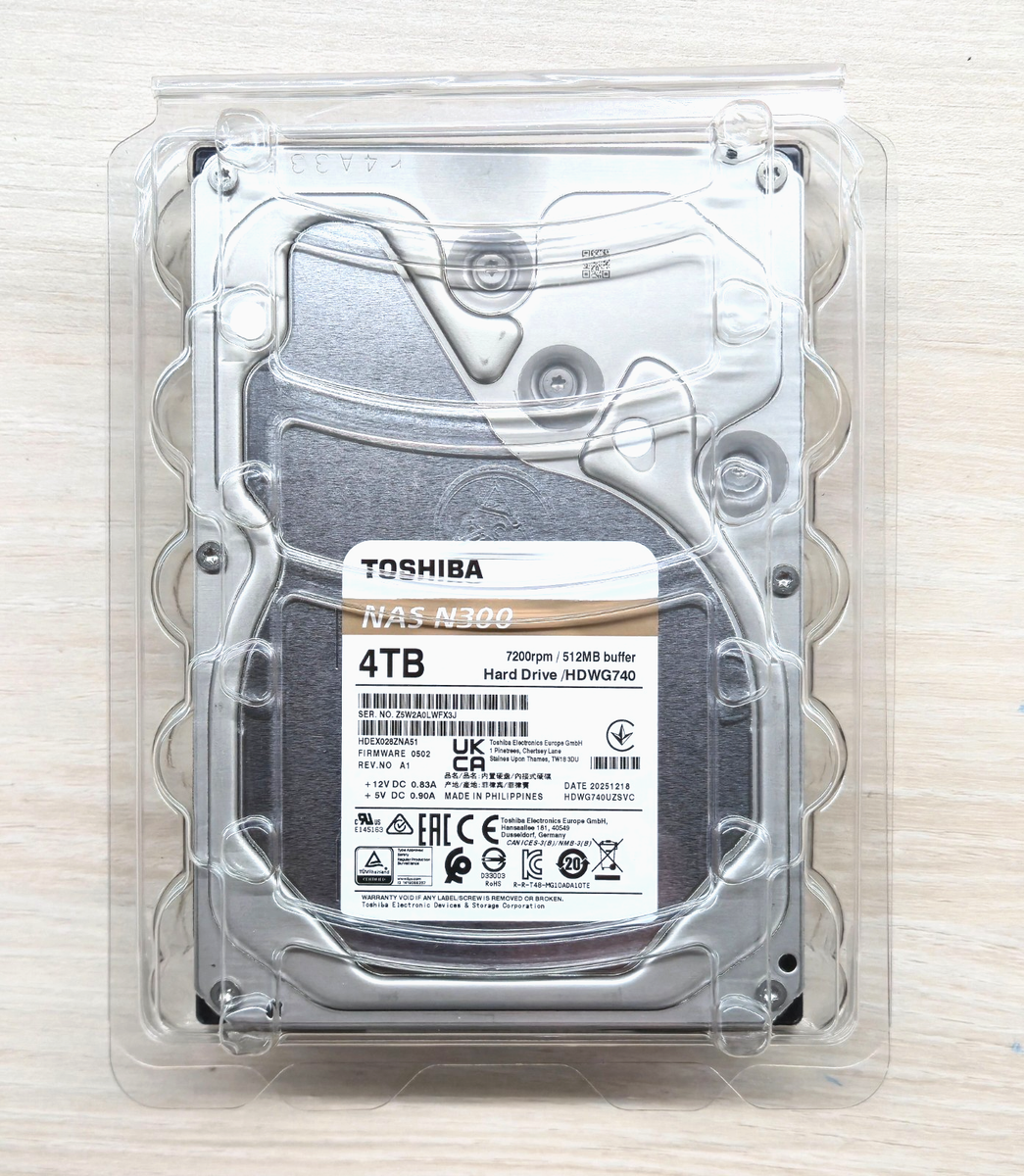 TOSHIBA N300シリーズ NAS 4TB 未使用品 東芝 HDD Toshiba N300 4TB 7200RPM 512MB SATA 3.5-Inch NAS Internal HDD | eBay