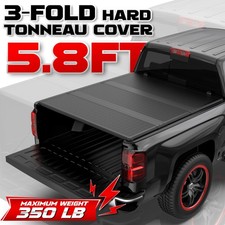 5.75.8ft 3-fold Frp Hard Tonneau Cover For 2009-26 Dodge Ram 1500 Truck Bed New