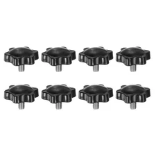 8pcs Star Knobs M6 x 8mm 304 Stainless Steel Stud 32mm 6-Star Head Thumb Screw