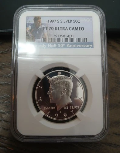 1997-S Silver Proof Kennedy Half Dollar PF 70 Ultra Cameo NGC