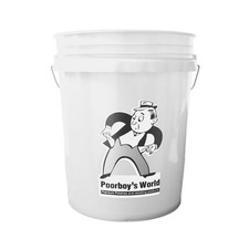 Poorboys Wash Bucket - White - Car Wash Rinse 18.9 Litre Bucket