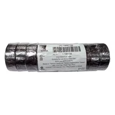 Vinyl Electrical Tape, 3/4 In W X 20 Ft L,  7 Mil Thick,  Black,  Pk10,  19N736
