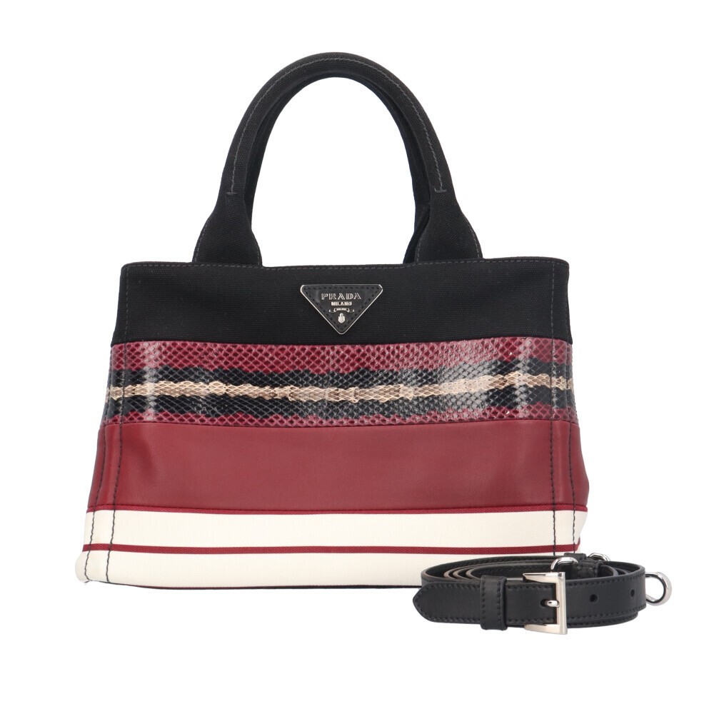 Prada Canapa Tote SS Shoulder Bag Canvas 1BG439 Multicolor Ladies PRADA Used fro