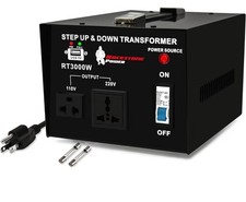ROCKSTONE POWER 3000W Step Up/Down Voltage Converter Transformer 110V/220V