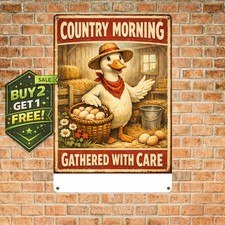 Farm Fresh Butt Nuggets Funny Vintage Chicken Coop 8x12 Tin Sign