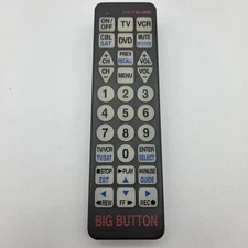 Big Button Universal Remote Control TV/DVD/VCR - Tested - Hy-Tek Mfg.