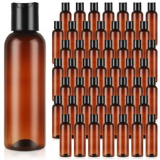 50 Pack 4oz Empty Plastic Travel Bottles with Disc Top Flip Cap Lotion Bottle...