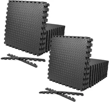 CAPHAUS 1/2 Inch Thickness Multipurpose EVA Foam Floor Tiles, 24-Inch x 24-Inch