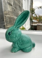 Vintage SylvaC Green Snub Nose Bunny 5.75” tall approximately 