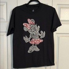 Camiseta DISNEY PARK Talla Mediana Negra Cuello Redondo Minnie Mouse Walt Disney World
