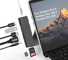Surface 8/9/X/10/11 Docking Station - Surface 11 USB C Adapter Multiport Hub ...