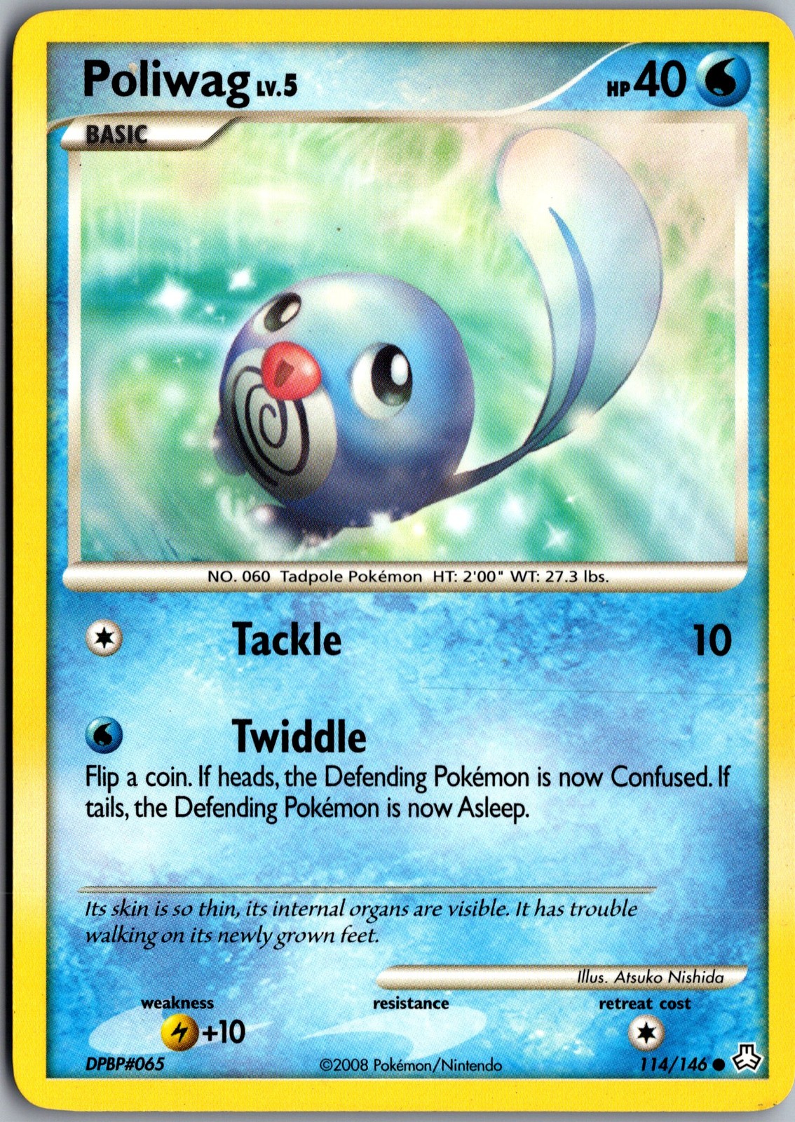 Poliwag 114/146 Common Legends Awakened LP Pokemon Card