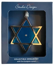 Regent Square Collectible Ornament Fine European Crystal Hanukkah Star of David