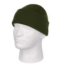 DELUXE FINE KNIT WATCH CAP BEANIE IN OLIVE DRAB