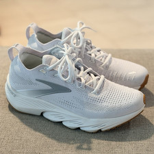Brooks Glycerin Flex Running Sneakers White Gray Brown Rubber women  s sz 8