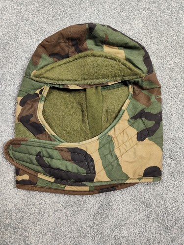 US Military Cold Weather Insulating Helmet Liner Woodland Camo Cap Size Large