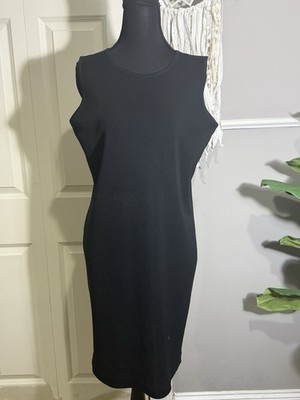 ming wang Little Black Midi Dress Size Medium Petite Stretch