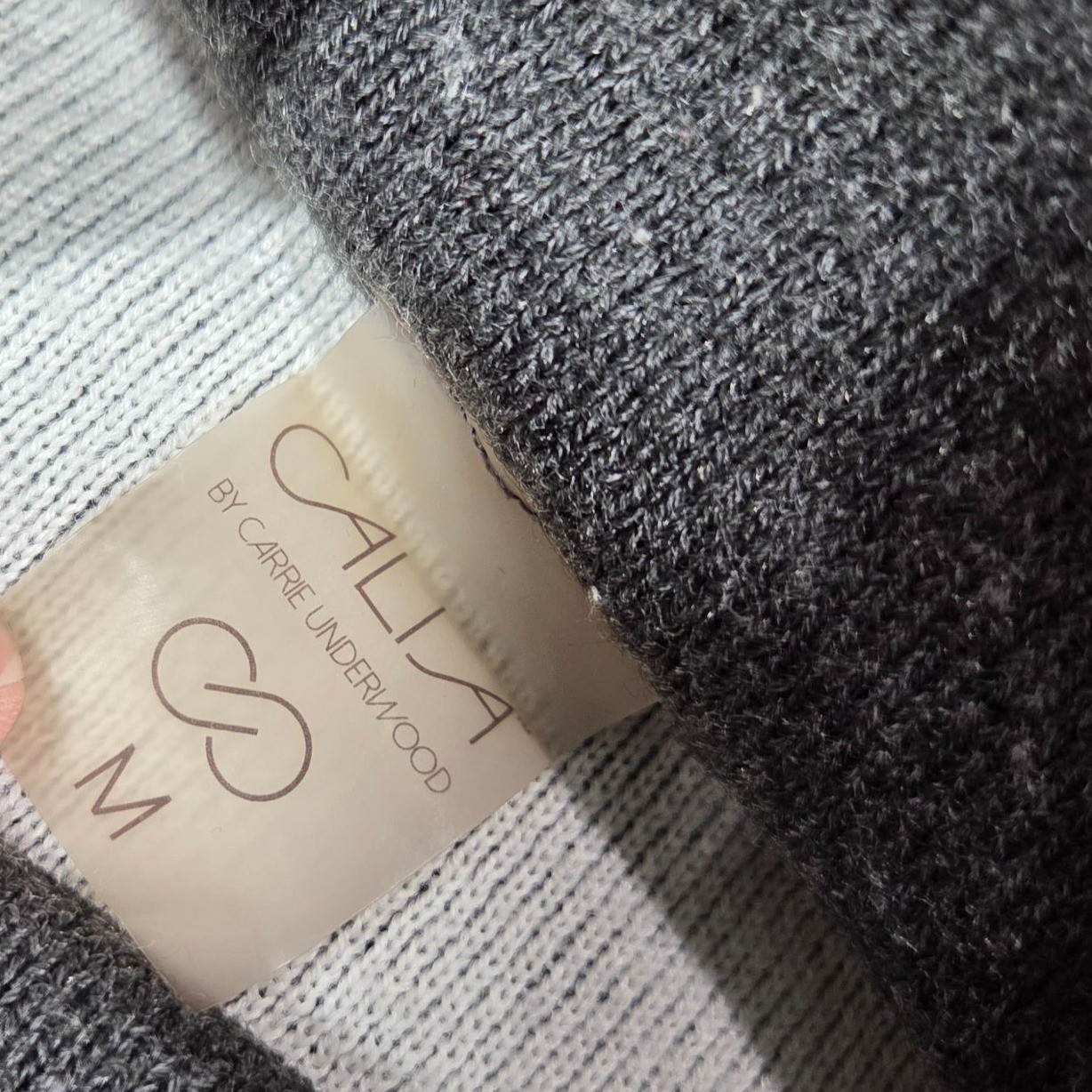 Calia Carrie Underwood Sweater Womens Medium Gray Effortless High Low Pullover