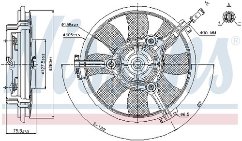 FAN RADIATOR 85691 FOR AUDI A6C5A4B5A8D2CABRIOLETB3 VW PASSATB5 ATX/AGE 2.8L - Picture 7 of 11