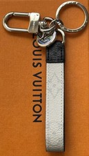 Louis Vuitton M64168 Porte-Cl s Dragonne SV White Key Chain With Box Pouch